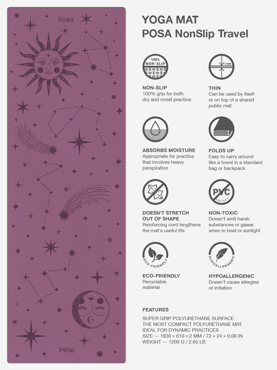 NonSlip Travel Purple Starscape