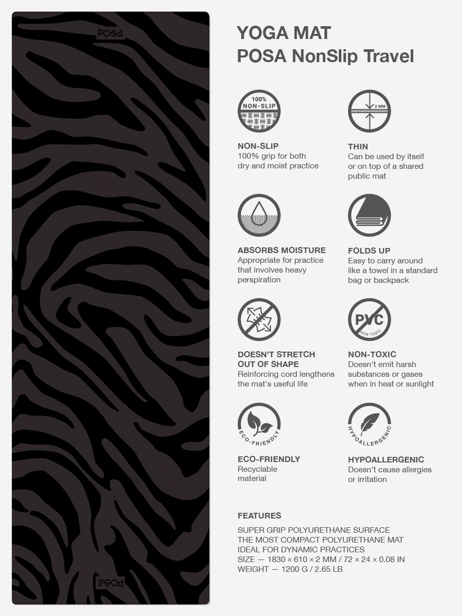 NonSlip Travel Black Tiger