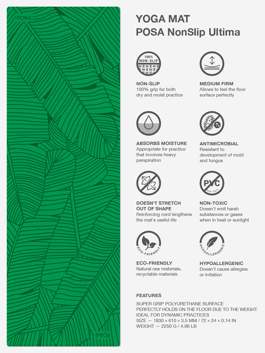 NonSlip Ultima Green Leaves