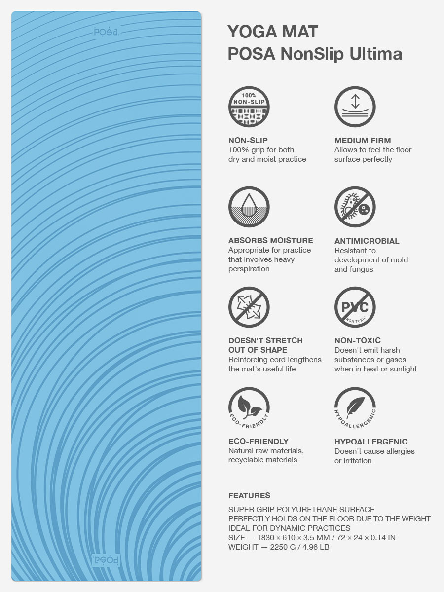 NonSlip Ultima Sky Blue Ripple