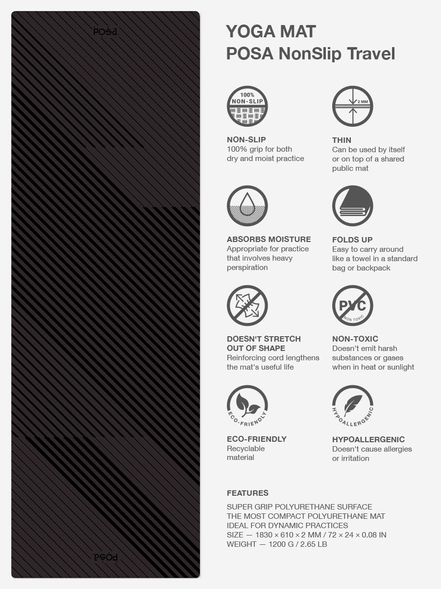 NonSlip Travel Black Sprint